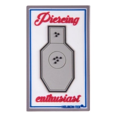 Nášivka Piercing Enthusiast, Helikon, PVC, Bílá