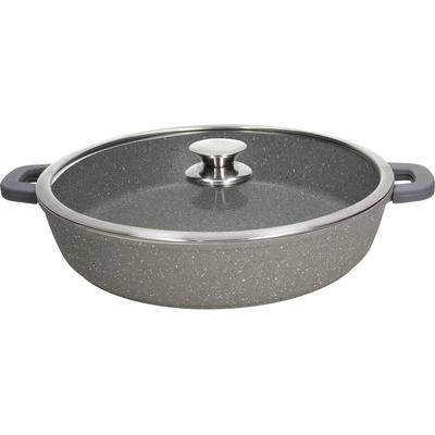 Tognana Тиган с капак и ръкохватка TOGNANA MYTHOS Marble Nero Floatec, 36 см (WI7915UAMNFA)