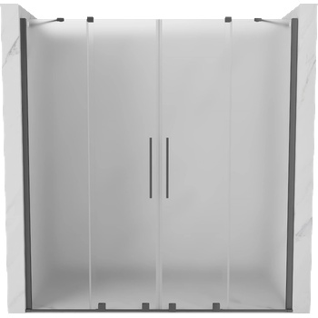 Mexen Velar Duo плъзгащи се душ врати 200 см, матирано, gun metal - 871-200-000-32-95 (871-200-000-32-95)