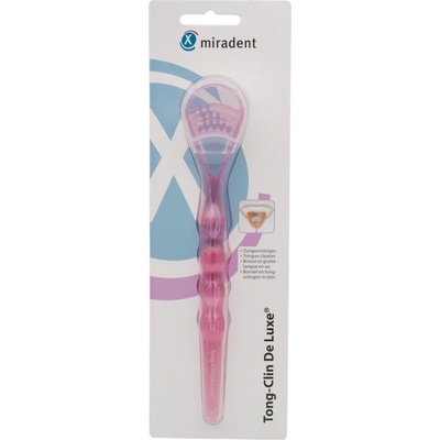 Miradent Tong-Clin De Luxe škrabka na jazyk růžová – Zboží Dáma