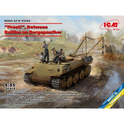 ICM 'Prost!' Between Battles on Bergepanther 1:35
