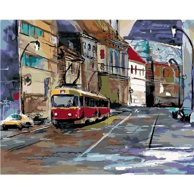 zuty Malování Podle Čísel Projížďka Po Praze 80 x 100 Cm Plátno