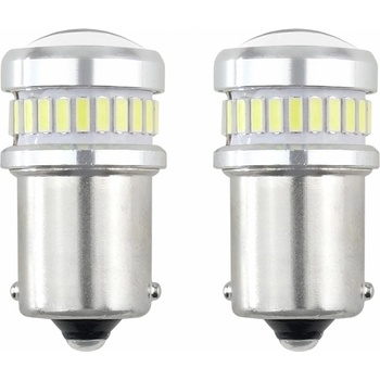 CANBUS 3014 LED žárovky 24 x SMD + 3030 6 x SMD 1156 (R5W, R10W) P21 Bílá, 12 V / 24 V.