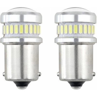 CANBUS 3014 LED žárovky 24 x SMD + 3030 6 x SMD 1156 (R5W, R10W) P21 Bílá, 12 V / 24 V.