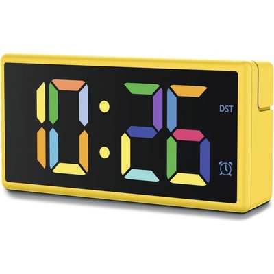 Hama Цифров часовник "Ibiza", многоцветен дисплей, с функция за зареждане през USB, жълт (HAMA-222210)