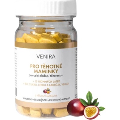Venira vitamíny pro těhotné ženy 1-3 trimestr maracuja 60 ks
