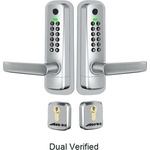  TTLock смарт брава с IP66 UV устойчивост, за дворни врати, физическа клавиатура, двустранен контрол, цвят сребо - ASD S06B-D-S (CNL066)