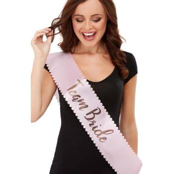 Smiffys ŠERPA na rozlučku Team Bride růžová