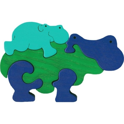 Fauna vkládací puzzle z masivu Hroch modrý