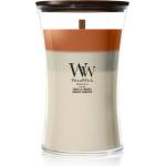 WoodWick Trilogy Vanilla Embers ароматна свещ с дървен фитил 610 гр