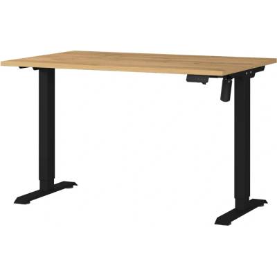 Sconto Písací stôl ORFI dub grandson/čierna, šírka 120 cm 119 x 120 x 80