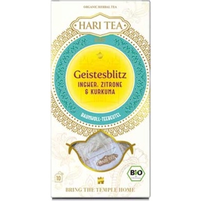 Hari Tea Био чай „Прилив на енергия - джинджифил, лимон и куркума - 20 пакетчета чай