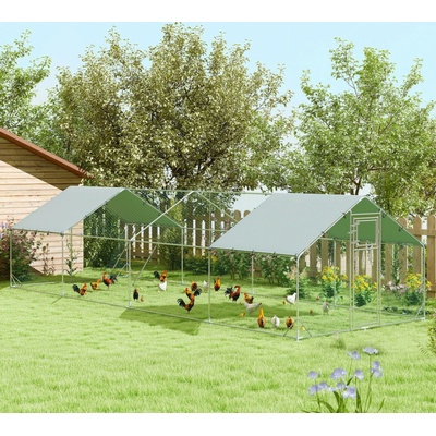 PawHut Ocelový výběh pro kuřata 300 x 800 x 195 cm