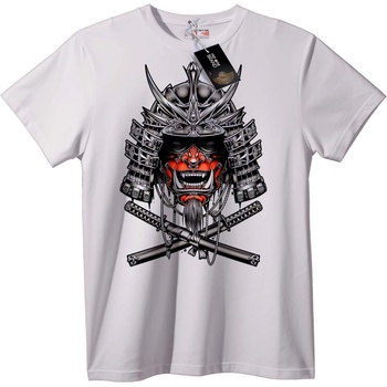 NOONEBRAND Тениска Самурайски череп - 2XL, White