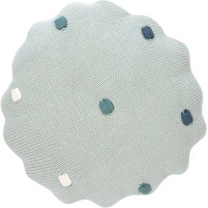 Lassig Плетена възглавница Lassig - Dots, 25 х 25 cm, мента (4042183406640)