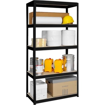 Image 1 of Carmen Метален стелаж STAR 180x90x40 см, до 350 кг на рафт - черен (3580506_3)