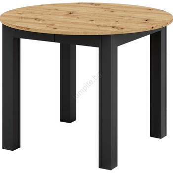 Wipmeb Sp. z o. o Разтегателна трапезна маса wily дъб артизан/черна (wm0172)