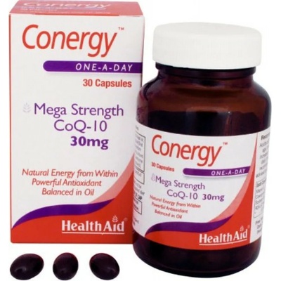 Хранителна добавка Коензим Q10 , Health Aid - Conergy Mega Strength CoQ-10 30mg 30Caps