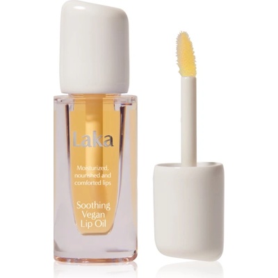 Laka Soothing Vegan Lip Oil масло от нар с успокояващ ефект цвят Nourishing Yellow 4.5ml