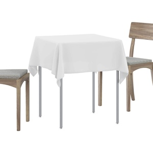 vidaXL Плат за маса Квадратна Бяло 90 x 90 cm Полиестер (42039818)