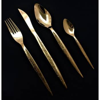 Image 1 of Herdmar Комплект прибори за хранене poeme - 24 части - позлатени (138-3024-0117-150-0017)