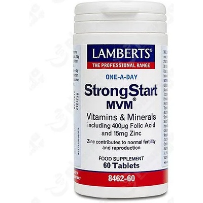 LAMBERTS ЛАМБЕРТС МУЛТИВИТАМИНИ С ФОЛИЕВА КИСЕЛИНА strongstart mvm 60 ТАБЛ / lamberts strongstart mvm 60tab