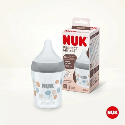 Nuk Perfect Match láhev s kontrolou teploty White 150 ml