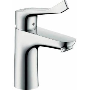 Hansgrohe Смесител за умивалник Hansgrohe Focus 100 с едноръкохватков механизъм, гланциран хром, без вентил (31915000)