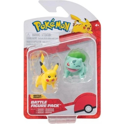 Jazwares Покемон: Комплект от 2 фигури - Булбазавър, Пикачу (pkw3587)