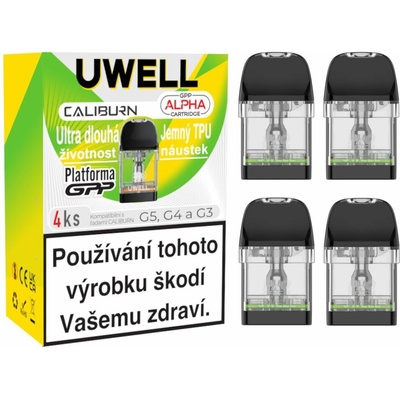 Uwell Caliburn GPP Alpha Pod 2ml cartridge 4ks 1,2ohm