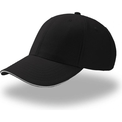Atlantis Headwear Sport Sandwich 6 panelová baseballová COT-33050498099 Černá/bílá