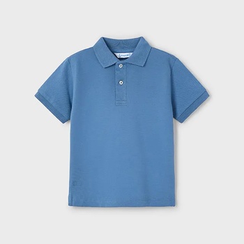 MAYORAL Поло тениска къс ръкав памук basic син цвят за мини момче Майорал