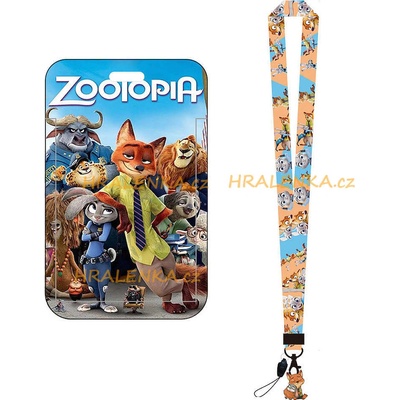 Šňůrka na krk se sponou s cedulkou na karty Zootopia