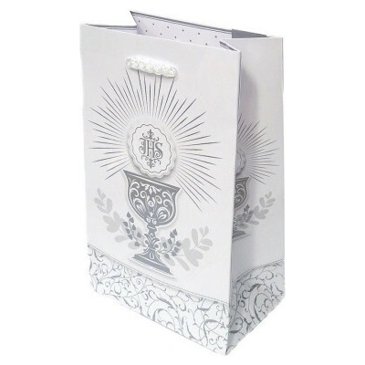 Darčeková taška: Sviatosť oltárna - strieborná, stredná (D) - T-4L-K10-D