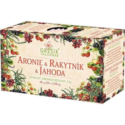 Grešík Aronie & Rakytník & Jahoda ovocný čaj 20 x 2 g