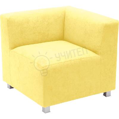 Полша Ъглов диван с облегалка - жълт, височина 35 см