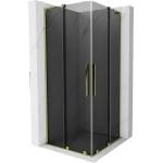 Mexen Velar L Duo плъзгаща душ кабина 90 x 90 см, графит, златисто - 871-090-090-02-43-50 (871-090-090-02-43-50)