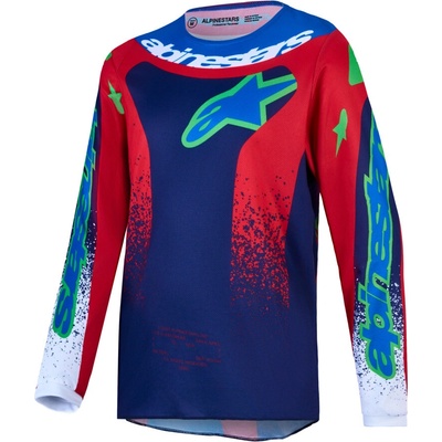 Alpinestars Fluid Drag Youth tmavo modrá/červená/zelená/biela