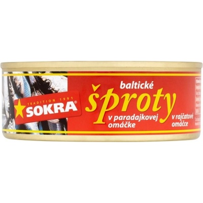 Sokra Baltické šproty v rajčatové omáčce 240 g