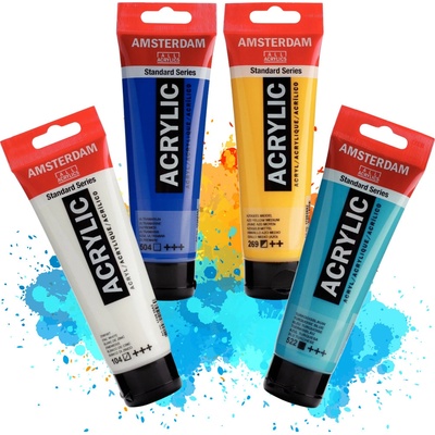 Amsterdam Standard akrylová barva 120 ml Barvy Pentart: 105 Titanium White – Zboží Dáma