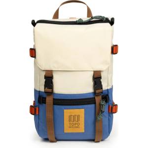 Topo Designs Дневна раница Topo designs Rover Pack Mini Recycled Daypack - Bone White / Cobalt - размер One Size (502-8703-1911)