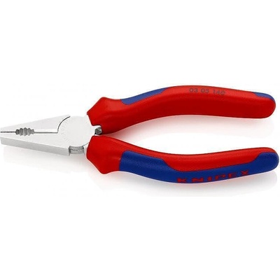 KNIPEX Комбинирани клещи, хромирани, синьо-червена ръкохватка 140мм, Knipex (K0305140)