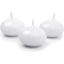 PartyDeco Plávajúce sviečky biele 5cm 10ks