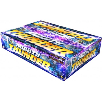 Zostavený ohňostroj Mighty Thunder 446 rán 20 25 mm