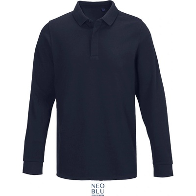 Neoblu polokošile Owen LSL Men piqué těžká bavlna dlouhým rukáv pánská COT24439604601-night blue
