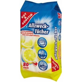 G&G Antibakteriální vlhčené ubrousky 80 ks