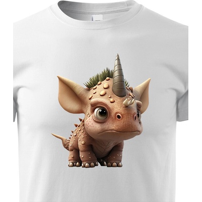 dětské triko triceratops bílá