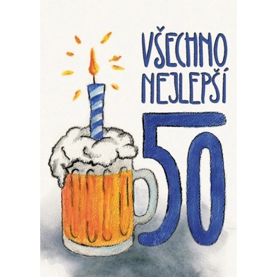 Přáníčko BeBechy bílé - 50 Pivo