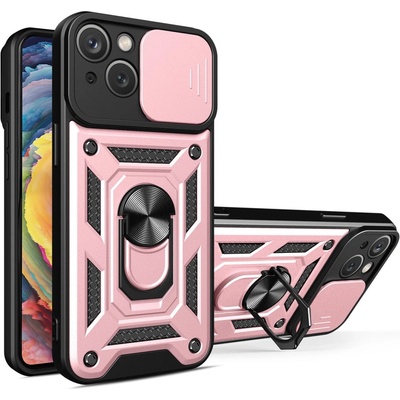 HQWear Кейс с протектор за камера HQWear Hybrid Armor Camshield за iPhone 14 Plus, розов (9145576267875)