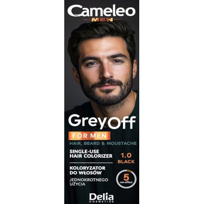 Delia Cosmetics Cameleo Oцветител за сива коса и брада, 1.0 Черен, 2 х 15 ml